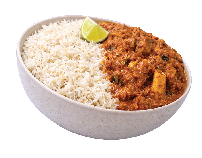 Bagara rice and curry bowl